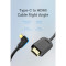 Кабель VENTION Right Angle Cable 90 Degree USB-C - HDMI v2.0 1.5м Black (CGVBG)