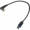 Кабель CABLEXPERT Angled Cotton Braided USB Type-C Cable 0.2м Black (CC-USB2-CMCML-0.2M)