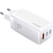 Зарядное устройство USAMS US-CC110 T33 65W 3 Ports GaN Mini Fast Charger White (CC110TC02)