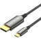 Кабель VENTION 8K Bi-Directional Cable USB-C - DisplayPort 2м Black (CRFBH)