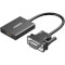 Конвертер відеосигналу UGREEN CM513 Male to Female VGA - HDMI Black (50945)