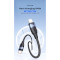 Кабель USAMS US-SJ632 U85 Aluminum Alloy Type-C To Type-C PD100W Fast Charging & Data Cable 1.2м Black (SJ632USB01)