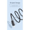 Кабель USAMS US-SJ692 KY 30W Striped Type-C To Lightning Data Cable 1м Black (SJ692USB01)