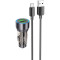 Автомобільний зарядний пристрій HOCO NZ12 Prosperity 2xUSB-A, QC3.0, 36W Black w/Type-C cable (NZ12 (2USB/36W) + USB-C BLACK)