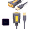 Кабель UGREEN CR104 USB to DB9 RS-232 Male Adapter Cable 2м Black (20222)