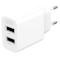 Зарядний пристрій XO L109 2xUSB-A, 2.4A, 12W White (L109_WHITE)