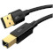 Кабель UGREEN US135 USB 2.0 AM to BM Print Cable 5м Black (10352)