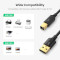 Кабель UGREEN US135 USB 2.0 AM to BM Print Cable 5м Black (10352)