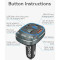 FM-трансмітер VENTION 3-port USB Car Charger with FM Transmitter Black (FFLB0)