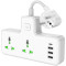 Мережевий розгалужувач HOCO AC11A Voyage White, 2 розетки, 1xUSB-C, 3xUSB