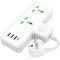 Мережевий розгалужувач HOCO AC11A Voyage White, 2 розетки, 1xUSB-C, 3xUSB