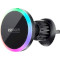 Автодержатель с беспроводной зарядкой ESSAGER Neon 15W Magnetic Wireless Charger Car Phone Holder Black