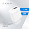 Зарядное устройство ACCLAB AL-TC224 2xUSB-A, 2.4A Wall Charger White