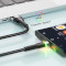 Кабель ESSAGER Colorful LED Fast Charging Cable 3A USB-A to Type-C 3м Black (EXCT-XCDC01)