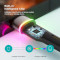 Кабель ESSAGER Colorful LED Fast Charging Cable 3A USB-A to Type-C 3м Black (EXCT-XCDC01)