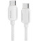 Кабель ESSAGER Breeze 100W Fast Charging Cable Type-C to Type-C 2м White (EXCTT1-WLA02-P)