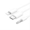 Кабель VOLTRONIC AUX 3.5mm - USB Type-C/Lightning 1м White (JH-CM32)