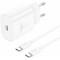 Зарядний пристрій FONENG EU51 1xUSB-C PD Fast Charger White w/Type-C to Type-C cable