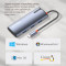 Сетевой адаптер с USB-хабом COLORWAY 5-in-1 USB-C to 1xHDMI, 3xUSB3.0, PD100W (CW-HUB01)