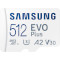 Карта памяти SAMSUNG microSDXC EVO Plus 512GB UHS-I U3 V30 A2 Class 10 + SD-adapter (MB-MC512SA/EU)