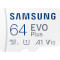 Карта памяти SAMSUNG microSDXC EVO Plus 64GB UHS-I V10 A1 Class 10 + SD-adapter (MB-MC64SA/EU)