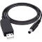 Кабель живлення USB to DC 5.5x2.1mm 12V 1м Black (USBDC512V)