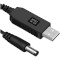 Кабель питания USB to DC 5.5x2.1mm 12V 1м Black (USBDC512V)