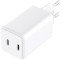 Зарядний пристрій SANDBERG Dual USB-C PD65W White (441-56)