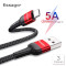 Кабель ESSAGER 5A Fast Charging Cable USB-A to Type-C 0.3м Red (EXCT-FMTB09)