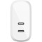 Зарядное устройство BELKIN Boost Up Charge Dual USB-C PD Wall Charger 40W White (WCB006VFWH)