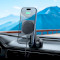 Автотримач з бездротовою зарядкою HOCO HW16 Speed Magnetic Wireless Fast Charging Car Holder Black Metal Gray