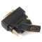Адаптер поворотный POWERPLANT HDMI - DVI Black (KD00AS1301)