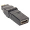 Адаптер поворотный POWERPLANT Mini-HDMI - HDMI Black (KD00AS1300)