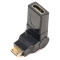Адаптер поворотний POWERPLANT Mini-HDMI - HDMI Black (KD00AS1300)
