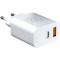 Зарядное устройство WUW C172 1xUSB-A, 1xUSB-C, 65W White