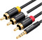 Кабель VENTION mini-jack 3.5 мм - 3RCA 1.5м Black (VAB-R07-B150)