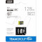 Карта памяти TEAM microSDXC Pro+ 128GB UHS-I U3 V30 A2 Class 10 + SD-adapter (TPPMSDX128GIA2V3003)