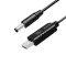 Кабель питания USB to DC COLORWAY 5.5х2.5mm 9V 1м Black (CW-CBUD066-BK)