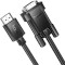 Кабель HOCO US12 HDTV Male to VGA Male HD Data Cable HDMI - VGA 1м Black (6942007628228)