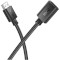 Кабель HOCO US13 HDTV Male to HDTV Female HD Extension Data Cable HDMI 2м Black (6942007628259)