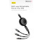 Кабель BASEUS Bright Mirror 2 Retractable 3-in-1 Fast Charging Data Cable Type-C to M+L+C 100W 1.1м Green (CAMJ010206)