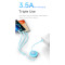 Кабель BASEUS Bright Mirror 2 Retractable 3-in-1 Fast Charging Data Cable USB to M+L+C 3.5A 1.1м Blue (CAMJ010003)