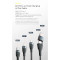 Кабель BASEUS Flash Series II 3-in-2 Fast Charging Data Cable U+C to M+L+C 100W 1.2м Blue (CASS030103)