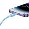 Кабель BASEUS Explorer Series Fast Charging Cable with Smart Temperature Control USB to iP 2.4A 1м Blue (CATS010003)