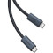 Кабель BASEUS Flash Series II USB4 Full Featured Charging Cable Type-C to Type-C 240W 1м Cluster Black (P10311803111-00)