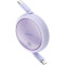 Кабель BASEUS Free2Draw Mini Retractable Charging Cable Type-C to Type-C PD3.0 100W 1м Nebula Purple (P10364500511-00)