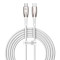 Кабель BASEUS Glimmer Series Fast Charging Data Cable Type-C to Type-C 100W 2м White (CADH000802)