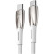 Кабель BASEUS Glimmer Series Fast Charging Data Cable Type-C to Type-C 100W 2м White (CADH000802)