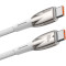 Кабель BASEUS Glimmer Series Fast Charging Data Cable Type-C to Type-C 100W 2м White (CADH000802)