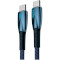 Кабель BASEUS Glimmer Series Fast Charging Data Cable Type-C to Type-C 100W 1м Blue (CADH000703)